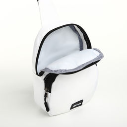 Сумка-слинг на молнии TEXTURA, наружный карман, белая