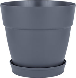 Горшок для цветов InGreen Villa de Fiori,фикс.под.26л,D380мм,на колес.,улканический серыйIG660510026