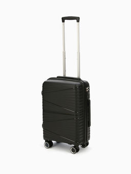 Чемодан на колёсах маленький 44 л (S), на молнии, кодовый замок, чёрный