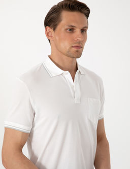 Ekru Ultralight Kuma_ Slim Fit Polo Yaka Ti__rt