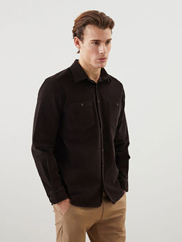 Regular Fit Uzun Kollu Kadife Erkek G?mlek