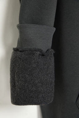 TRENDYOL MAN Buyuk Beden Antrasit Oversize/Genis Kesim Ici Polar/S?cak Tutan Nak?sl? Sweatshirt TMNAW25AO00057 - Trendyolmilla фото 5