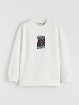 PlayStation Bask?l? Erkek ?ocuk Kal?n Sweatshirt