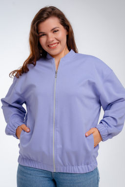 Бомбер из коттон фита сирень макси - Амадэль фото 20