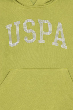 Базовый свитшот фисташкового цвета для девочек - U.s. polo assn фото 3