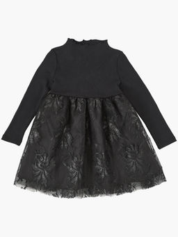 Черное комбинированное нарядное платье UD 6232 черный - Mini maxi фото 5