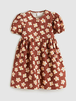 ?i?ekli F?rf?rl? K?z ?ocuk Elbise