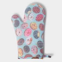 Рукавица для горячего Доляна «Пончики», силикон, 29.5×18×1 см