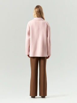 Полупальто из шерсти, R138/roseate