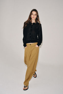 PANTAL?N TAPERED ESPIGA ZW COLLECTION / Camel medio