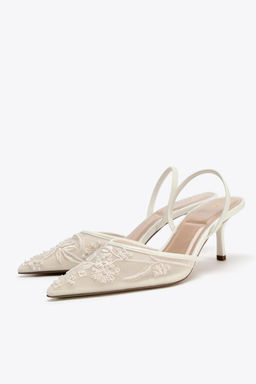 EMBROIDERED MESH SLINGBACKS - Zara фото 8