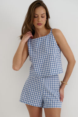 Шорты SRT25 02_Blue Checkers/Голубой, белый