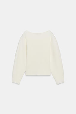 RIB KNIT JUMPER WITH VOLUMINOUS SLEEVES - Zara фото 7