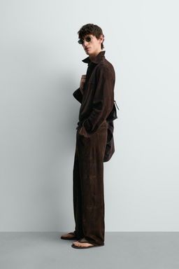 CAMISA PIEL ANTE LIMITED EDITION / Chocolate - Zara фото 4