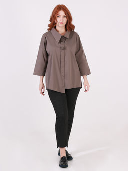 Брюки утепленные в мелкую клетку женские