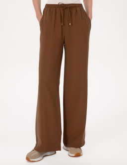 Kahverengi Loose Fit Kanvas Pantolon