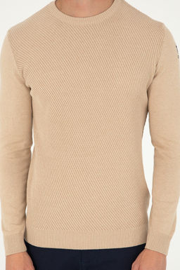 Мужской свитер песочного меланжа - U.s. polo assn фото 6