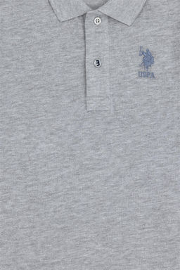 U. S. Polo Assn / Серая меланжевая базовая футболка для мальчиков - U.s. polo assn фото 3