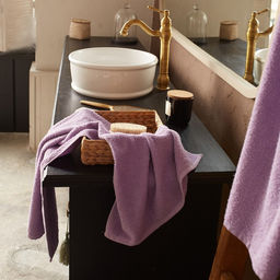Полотенце махровое Экономь и Я 70*140 см, цв. лиловый, 100% хлопок, 320 гр/м2  фото 12