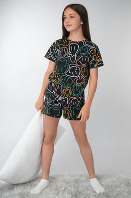 Хлопковая пижама для девочки с шортами Happyfox