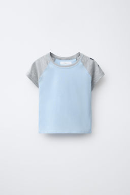 CAMISETA MANGA RANGL?N / Azul claro - Zara фото 4