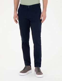 Lacivert Slim Fit Kanvas Pantolon - Pierre cardin фото 2