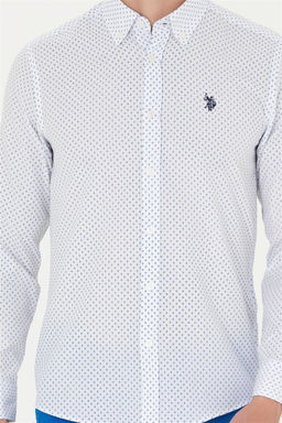 U. S. Polo Assn Мужская синяя рубашка с длинным рукавом - U.s. polo assn фото 13