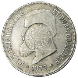 2000 рейс 1875 года Бразилия с надчеканом  Копия