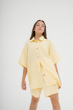 МУСЛИН ДВУХСЛОЙНЫЙ Женский костюм с рубашкой 100% ХЛОПОК - Knitka wear фото 3