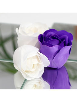 Мыльные розы, фиолетовые и белые, набор 9 шт. - SB BEAUTY фото 7