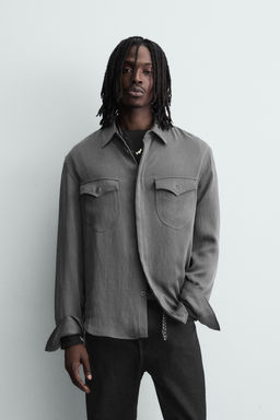 FLUID SHIRT WITH POCKETS - Zara фото 2