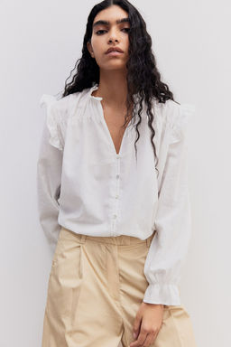 Blusa en mezcla de lino - H&m фото 2
