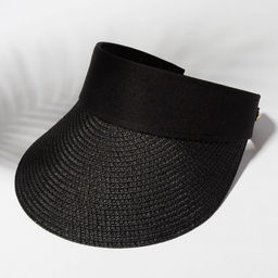 Козырёк женский плетёный MINAKU на липучке, чёрная, размер 56-58