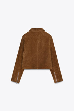 100% LEATHER SHORT JACKET - Zara фото 11
