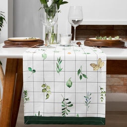 Дорожка на стол Этель Flora 40х149 см, 100% хлопок, саржа 190 г/м2
