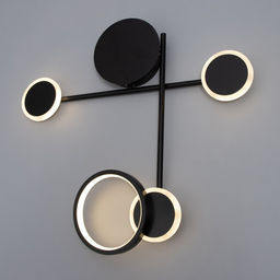 Бра «Крампл» LED 24 Вт 3000К черный 47×47×6.5 см