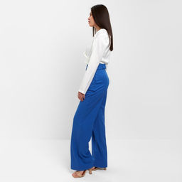 Брюки женские прямые MIST: Pants, размер 48, синие