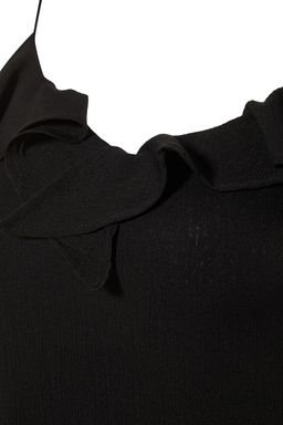 TRENDYOLMILLA Siyah Maxi Dokuma Volanl? Plaj Elbisesi TBESS19WY0004 фото 11