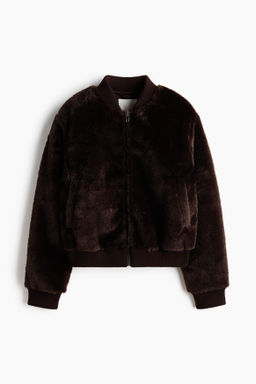 Chaqueta bomber en peluche