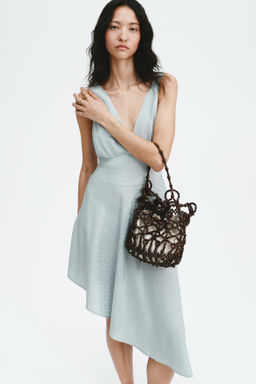 Vestido asim?trico en tejido jacquard - H&m фото 3