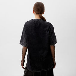 Футболка из вареного хлопка женская Mist Icon, размер M, чёрная