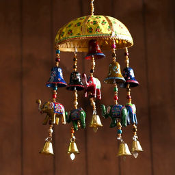 Интерьерная подвеска с колокольчиками Слоны 15х15х34 см МИКС - Simaland фото 6
