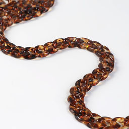 Цепочка для сумки, пластиковая, 17 23 мм, 120 см, цвет черепаховый