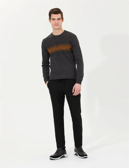 Siyah Slim Fit Kanvas Pantolon