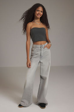 Trendyolmilla Ekru Fitted Straplez Yaka Crop Esnek Orme Bluz TWOSS24BZ00055 фото 25