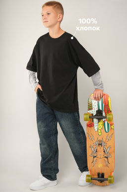 Лонгслив с двойным рукавом для мальчика Happyfox