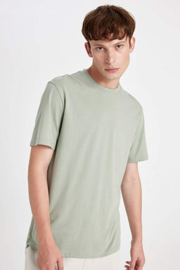 New Regular Fit Bisiklet Yaka Basic Duz K?sa Kollu Tisort - Defacto фото 28