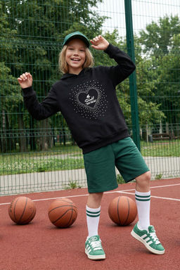 Pudra K?z Cocuk Kalp Pamuklu Orme Sweatshirt TKDAW25SW00012 - Trendyolmilla фото 5