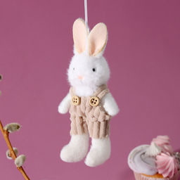 Мягкая игрушка Зайчик на подвесе, 14 см, цвет МИКС - Simaland фото 2