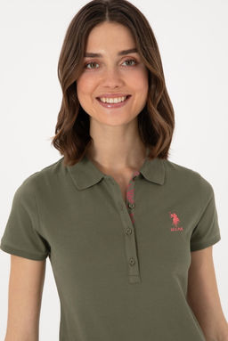 Kad_n Koyu Haki Basic Polo Yaka Ti__rt Sepette S_rpriz _ndirim - U.s. polo assn фото 2